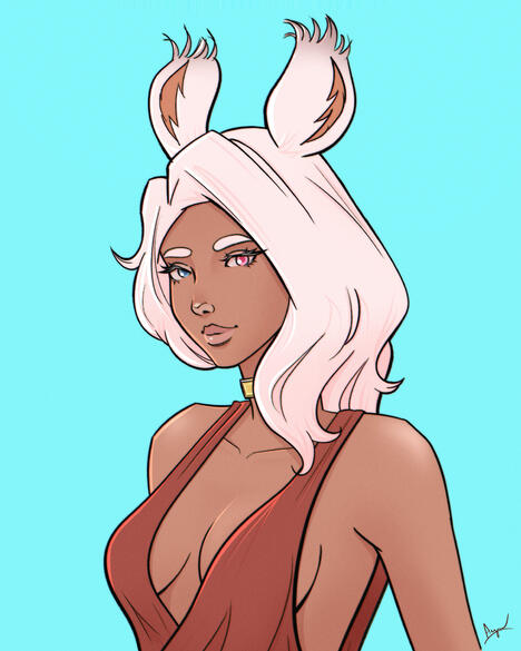 bust shot artwork of Galle drawn by Aeryn Nyx.